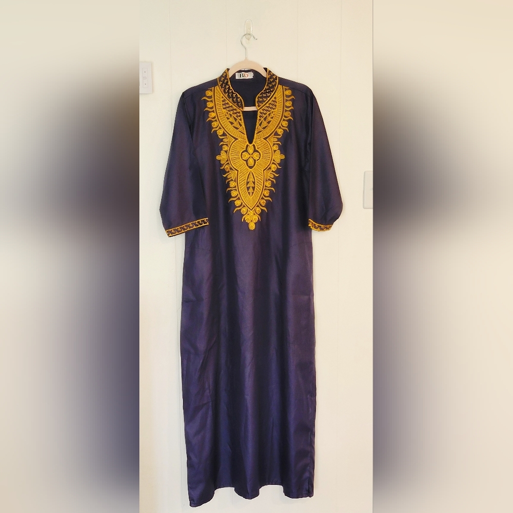 H&D Embroidered Maxi Kaftan Dress